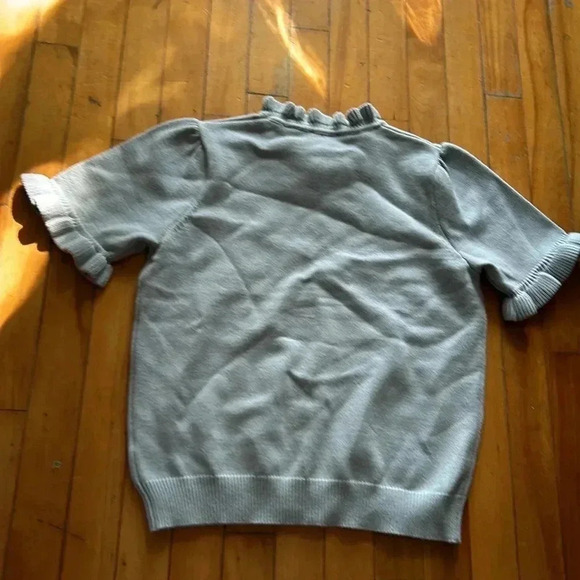 Tahari  knit ruffle top sweater - Picture 7 of 8